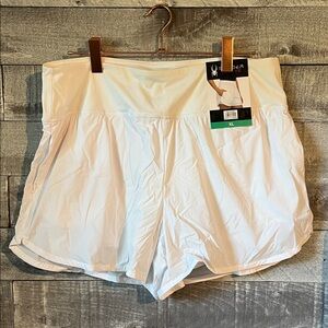 NWT Spyder Women’s White Athletic Shorts with Wide Waistband